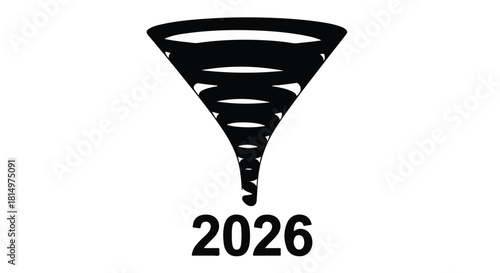 Abstract vortex symbolizing the year 2026