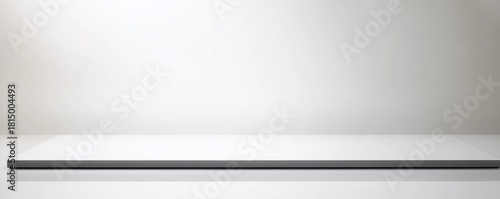 Wallpaper Mural Minimalist White Platform Clean Composition, Reflective Surface, Empty Space Concept Torontodigital.ca