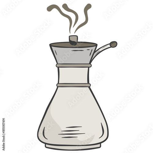 Hand-drawn Illustration of Coffee Pour Over