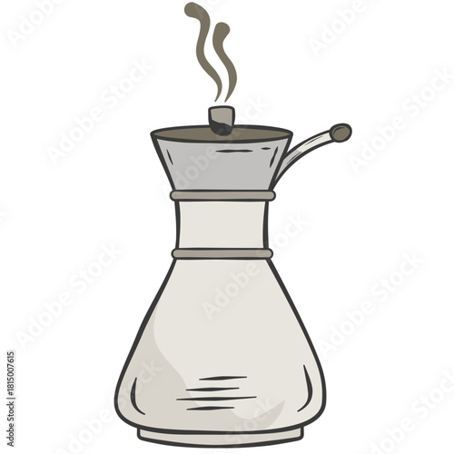 Hand-drawn Illustration of Coffee Pour Over