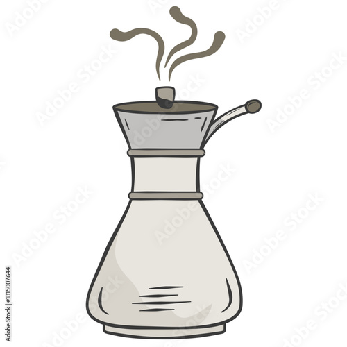 Hand-drawn Illustration of Coffee Pour Over