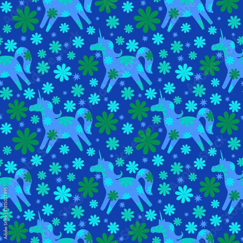 Christmas animals seamless horse pattern for wrapping paper and fabrics and party and kids print