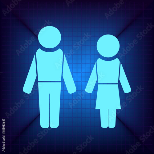 Vector illustration on a blue background