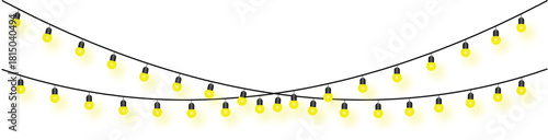 Twinkling Amber Fairy Lights with Warm Golden Garland and Festive Hanging Bulbs Creating a Holiday Celebration Glow