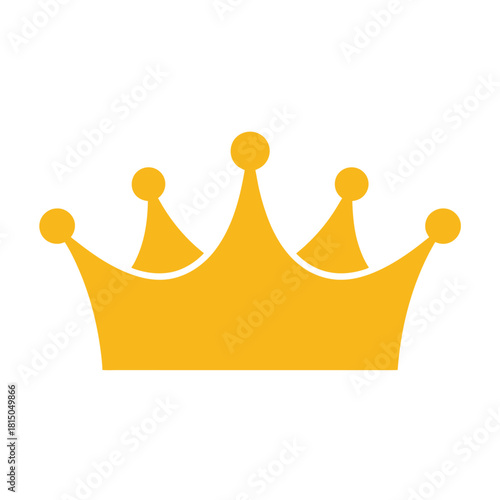 A regal golden crown with elegant curves and spherical accents, isolated on, symbolizing royalty, power, and timeless elegance