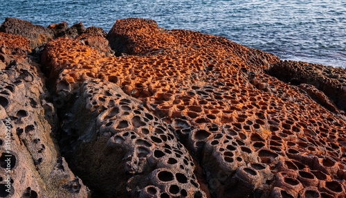 Closeup Of Porous Volcanic Rock Texture At Desantnaya Bay In Vladivostok Russia Ideal For Natural Background Or Geological Copy Space Design