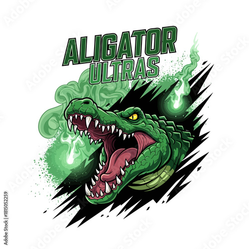 Alligator Ultras Mascot Illustration