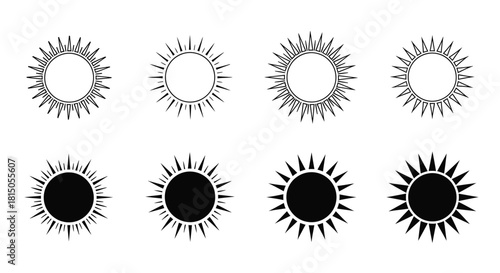 Sun Icons - A Collection of Solar Symbol Designs.