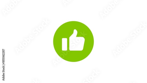 Thumbs Up animated icon. Like react emotion icon animated, Transparent background. 4K resolution