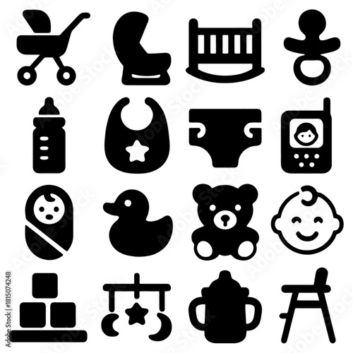 Childcare Essentials: An array of baby care items are carefully presented, capturing the essential elements of nurturing.