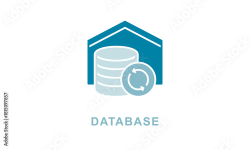 Database vector icon isolated on white background