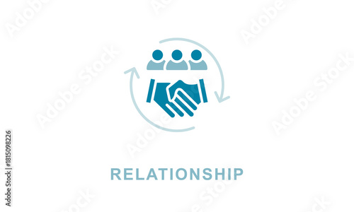 Free Download Relationship vector icon isolated on white background - GFXLoad