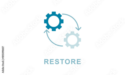 Restore vector icon isolated on white background