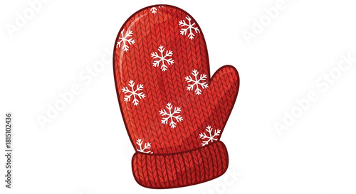 cozy winter mitten vector clipart