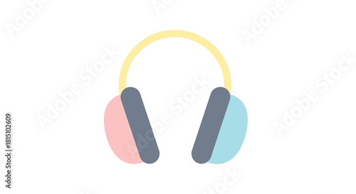 minimalist flat earmuffs icon