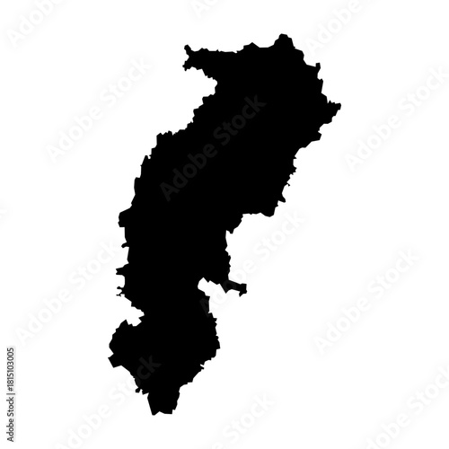 Chhattisgarh (States and union territories of India, Federated states, Republic of India) map vector illustration, scribble sketch Chhattisgarh state map