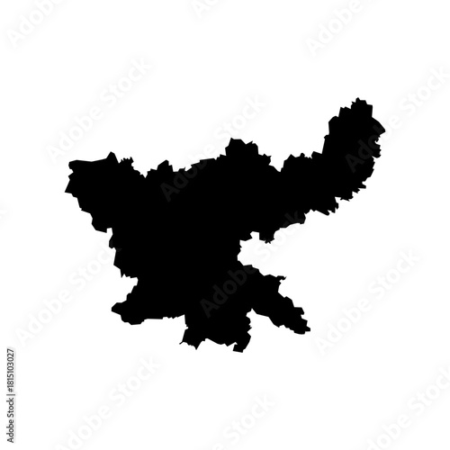 Jharkhand (States and union territories of India, Federated states, Republic of India) map vector illustration, scribble sketch Jharkhand state map