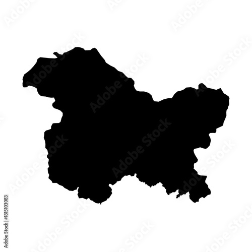 Ladakh (States and union territories of India, Federated states, Republic of India) map vector illustration, scribble sketch Ladakh state map