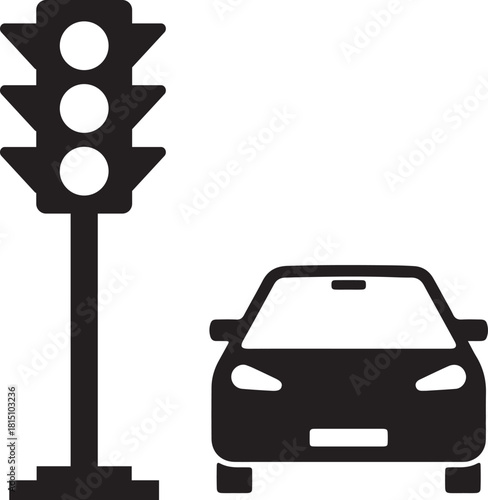 Vehicle and traffic signal for driving rules