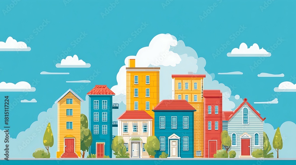 Obraz premium vector real estate concept in flat style.
