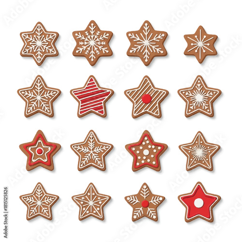 Festive StarShaped Gingerbread Cookies for Christmas Celebrations.