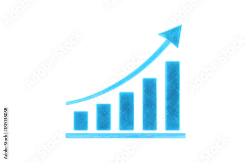 Blue bar chart showing financial growth and business improvement with an upward trend arrow, transparent background Free Download Blue bar chart showing financial growth and business improvement with an upward trend arrow, transparent background - GFXLoad