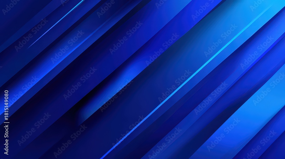 Obraz premium Abstract Diagonal Blue Lines Gradient on Dark Background with Highlighted Edges