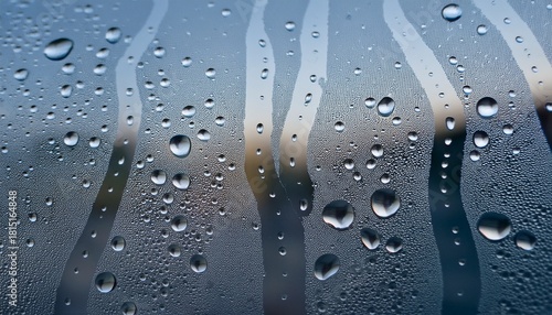 Realistic Transparent Water Droplets Drops Water Drop On Wet Clear Window Surface With Crystal Clarity Fresh Liquid Texture Bubbles And Moisture Reflection On Clear Glass Surface For Design