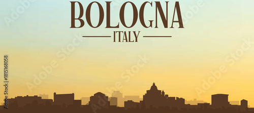 Generic city skyline panorama poster of BOLOGNA, ITALY