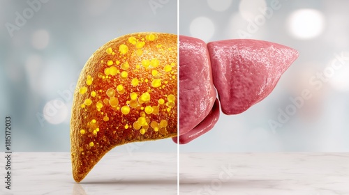 A Comparative Study of Healthy and Fatty Liver Conditions Highlighting Distinct Differences in Structure and Appearance