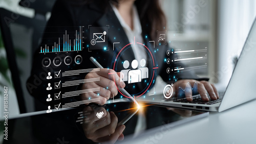 Принти на полотні A dashboard for customer relationship management (CRM)