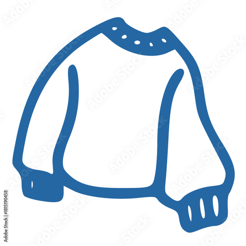 sweater outline handdrawn icon