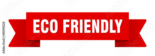 eco friendly ribbon isolated on transparent background. eco friendly ribbon