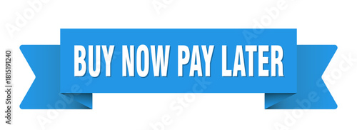 buy now pay later ribbon isolated on transparent background. buy now pay later ribbon