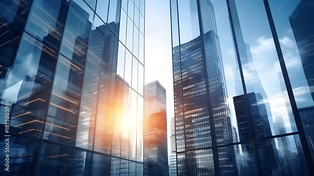 Fototapeta premium modern office building in the night