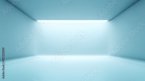 Wallpaper Mural Minimalist Interior Space with Soft Blue Lighting and Ambient Glow for Modern Design and Creative Inspiration Torontodigital.ca