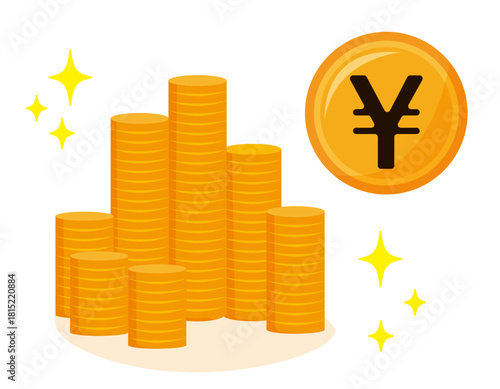 お金のイラスト　コイン　日本円