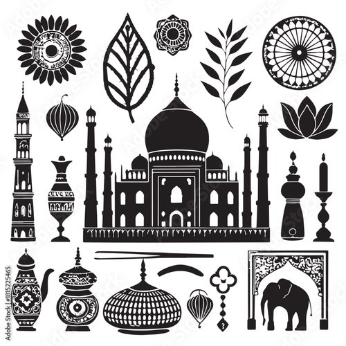 Black atlantis Silhouette Vector, High Quality Illustration on White Background