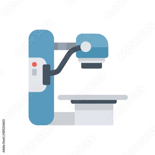 Medical Imaging Technology Icon Flat Illustration of an X-Ray Machine