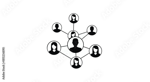 Digital network connecting people in a diverse community