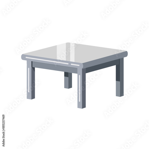 A simple, clean, and modern square table with four sturdy legs, perfect for any room