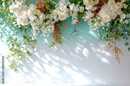 Luxurious Event Scene with Classic Flowers and Soft Hues