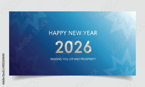 Vibrant New Year 2026 Greeting Banner Wishing Joy and Prosperity, Perfect for Festive Celebrations