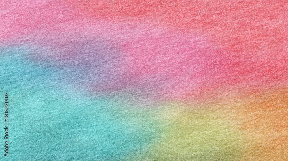 Fototapeta premium Soft Watercolor Background in Gentle Pastel Shades of Pink, Blue, Green, and Yellow for Creative Projects and Artistic Designs