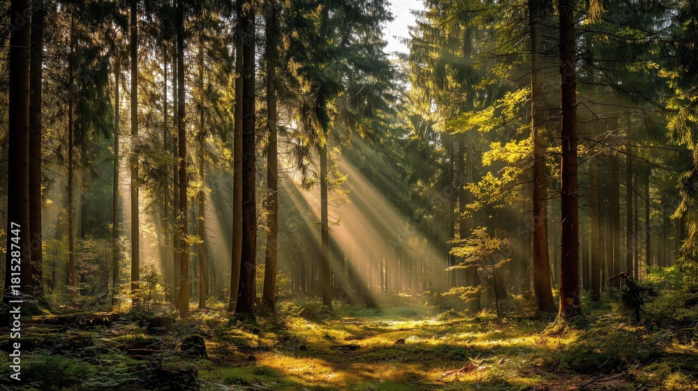 Fototapeta premium Sunlight in Forest