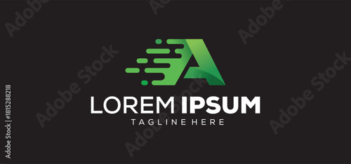 Letter A lorem ipsum logo design for symbol or business with creative vector illustration