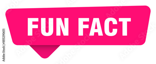 fun fact magenta sticker isolated on transpatent background. fun fact sign