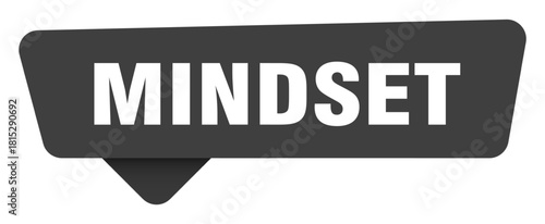 mindset black sign isolated on transpatent background. mindset sticker