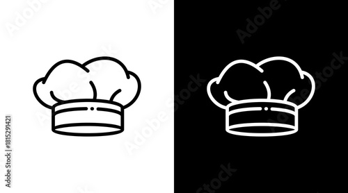 Chef Hat White Icon Set Design