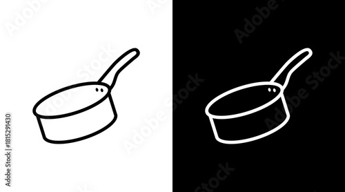 Saucepan White Icon Set Design